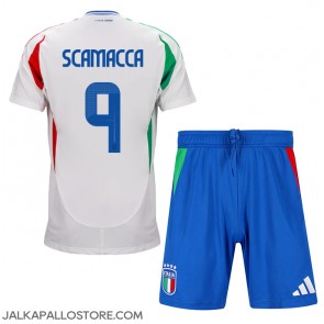 Italia Gianluca Scamacca #9 Vieraspaita Lapsille EM-Kisat 2024 Lyhythihainen (+ shortsit)